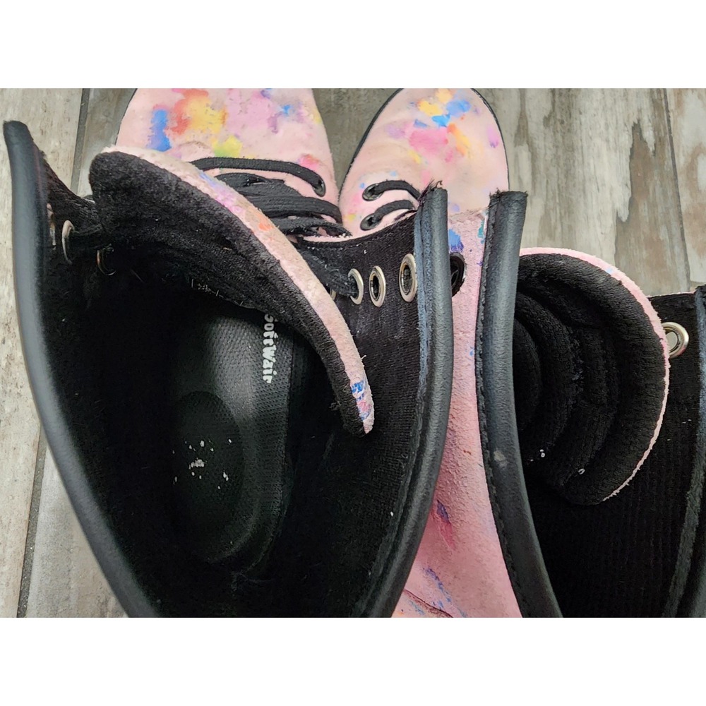 Dr. Martens Sheridan Ankle Boots Pink Floral Print Lace Up Womens Size 6 - Picture 11 of 12
